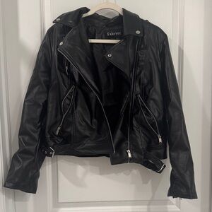 Black Faux Leather Jacket
